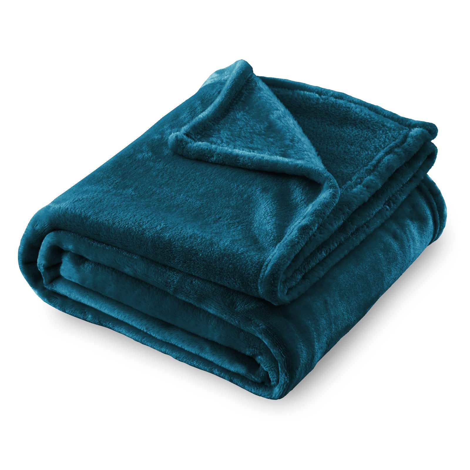 Sochow Flannel Fleece Blanket Throw Size, All Season Super Soft Cozy Blanket For Bed Or Couch, Blue Coral, 50X60 Inches