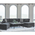 Coaster Furniture McCord 2-Piece Cushion Back Dark Grey Sectional 509347