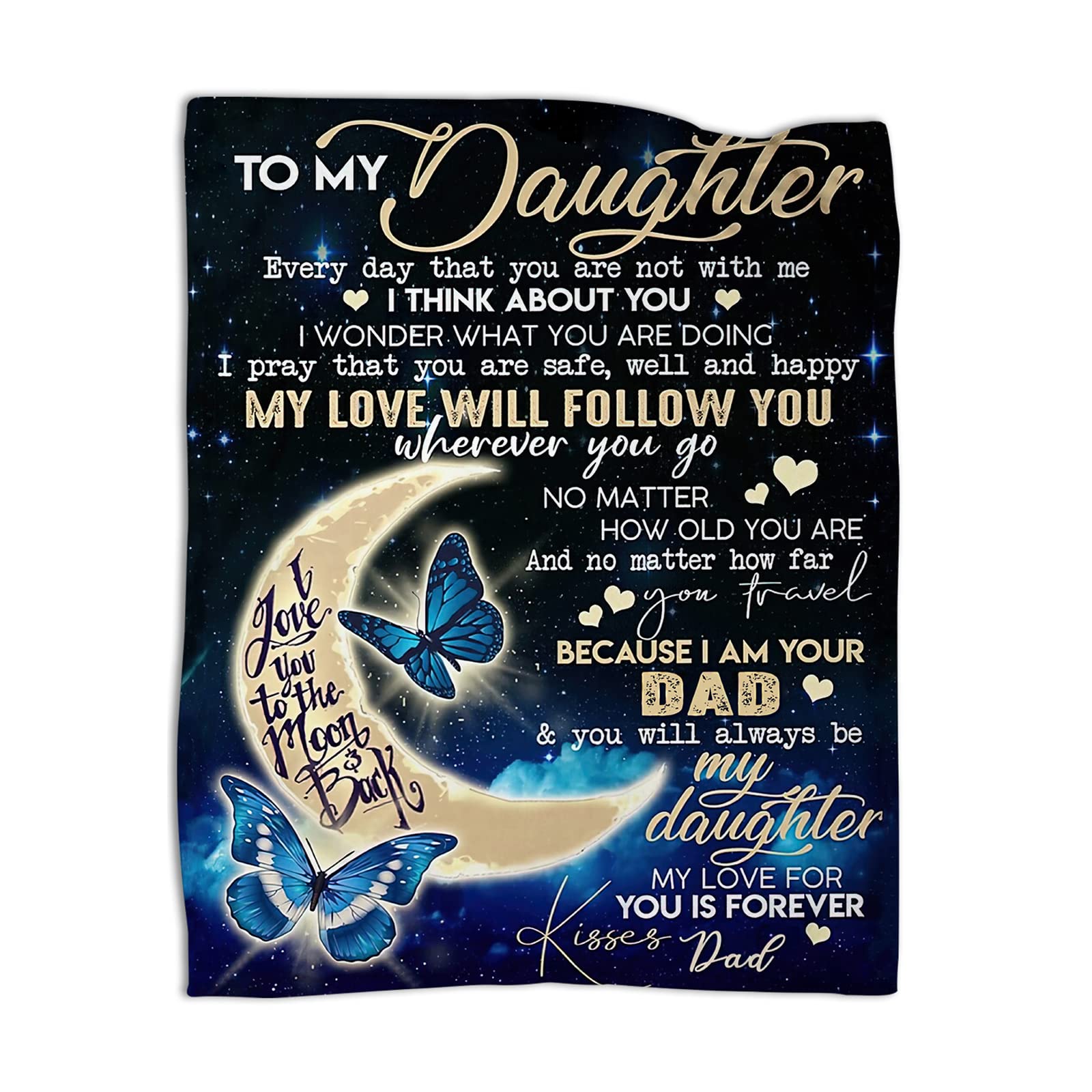 Buugviil Daughter Gifts Daughter Blanket From Dad Father Birthday Gift For My Daughter Throw 80 * 60 In