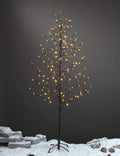 LIGHTSHARE 5FT 200L Lighted Star Light Tree,Warm White, Brown Branch Decoration Light,Home/Festival/Party/Christmas,Indoor and O