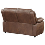 Coaster Home Furnishings Ellington Upholstered Padded Arm Loveseat Dark Brown