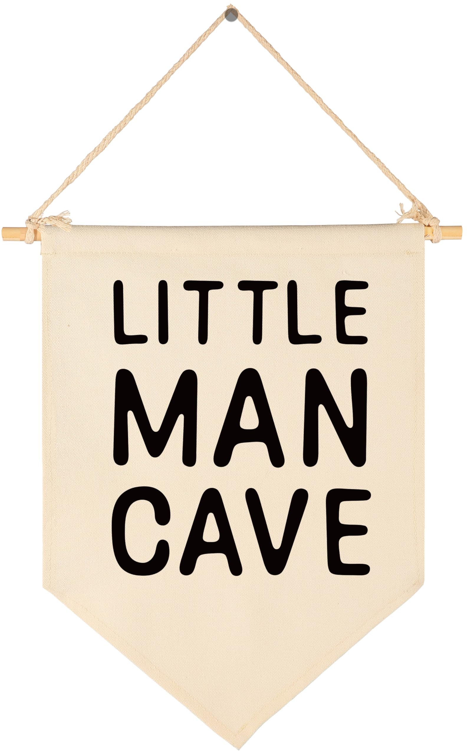 Little Man Cave-Wall Decor Gifts for Baby Boys Kids-Canvas Hanging Flag Pennant Banner Wall Decor Gifts for Nursery Homeschool B