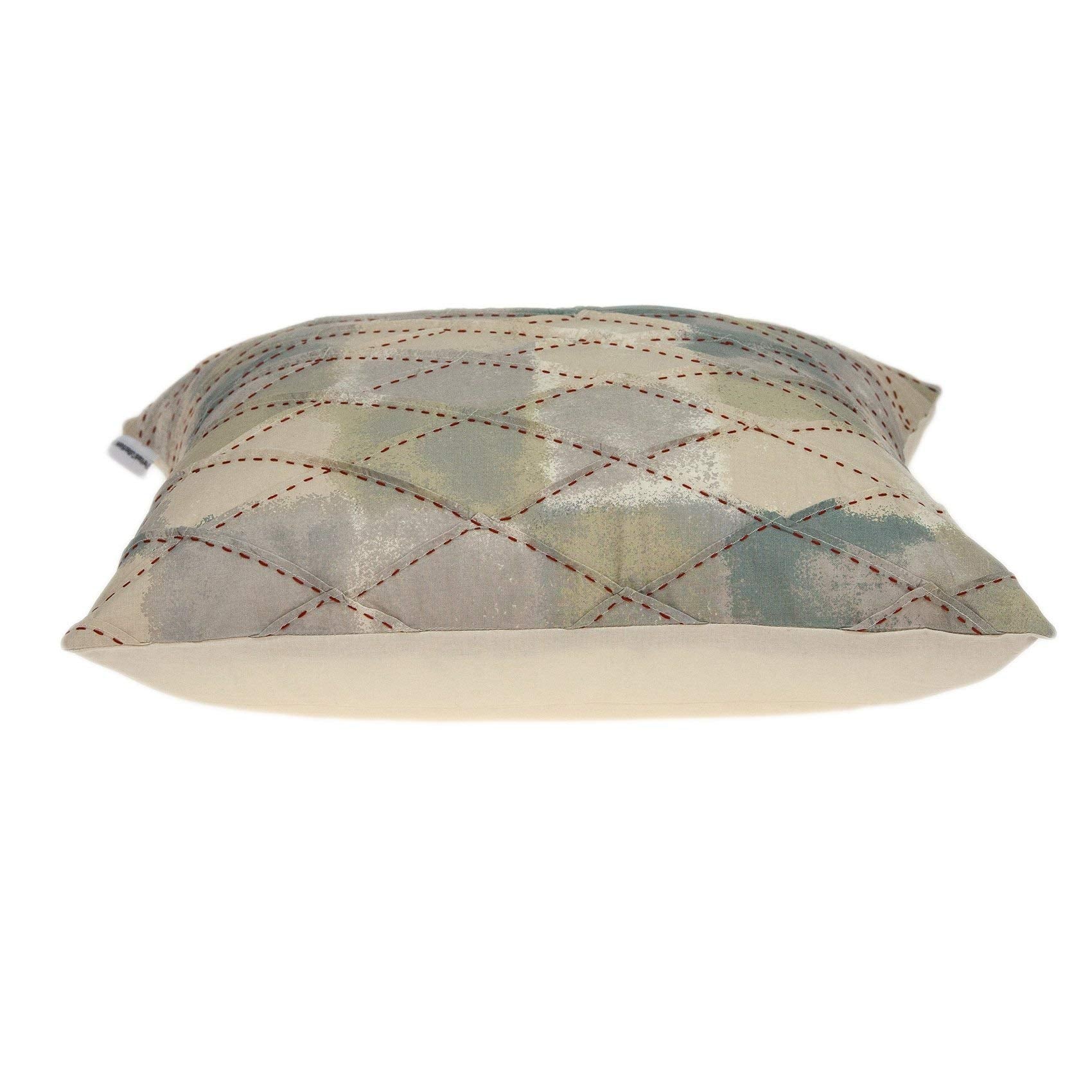 HomeRoots 100% Cotton 20' X 0.5' X 20' Transitional Cool Multicolor Accent Pillow Cover