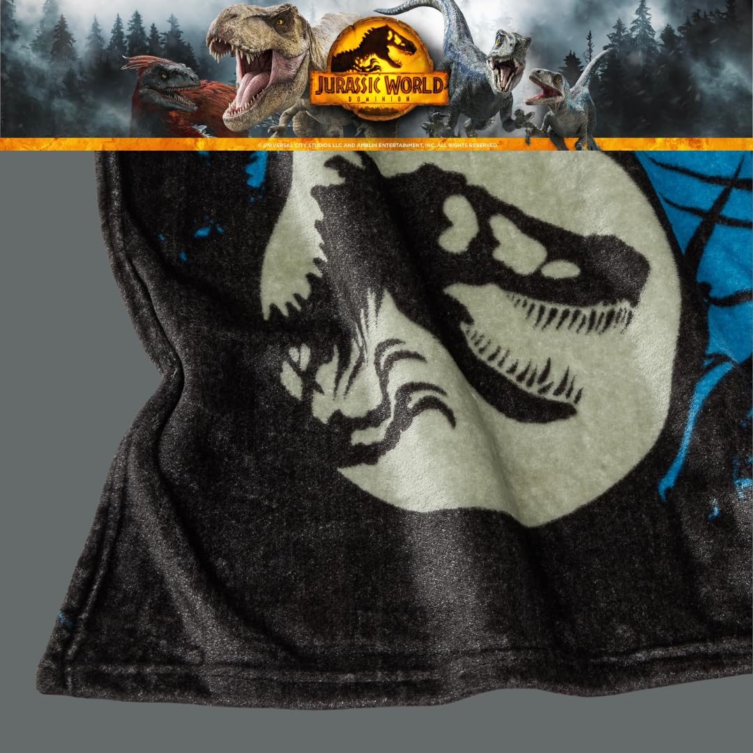 Franco Jurassic World Kids Bedding Super Soft Plush Throw Blanket, 62 In X 90 In, (Officially Licensed Product)