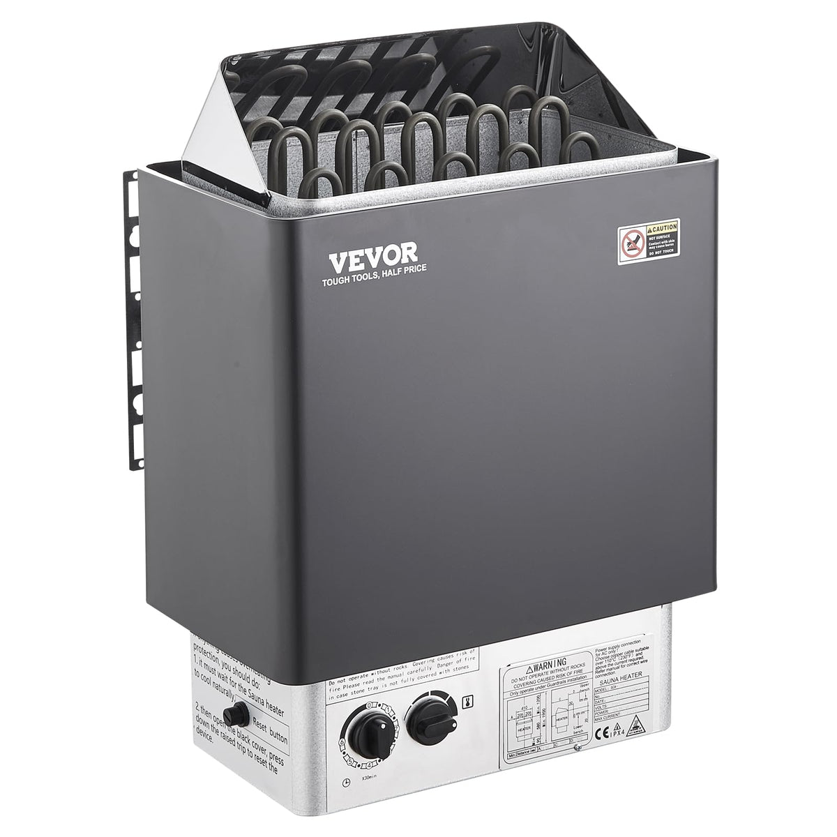 Vevor 9Kw Sauna Heater, Steam Bath Sauna Heater With Built-In Controls, Electric Sauna Stove, 3H Timer And Adjustable Temp For M