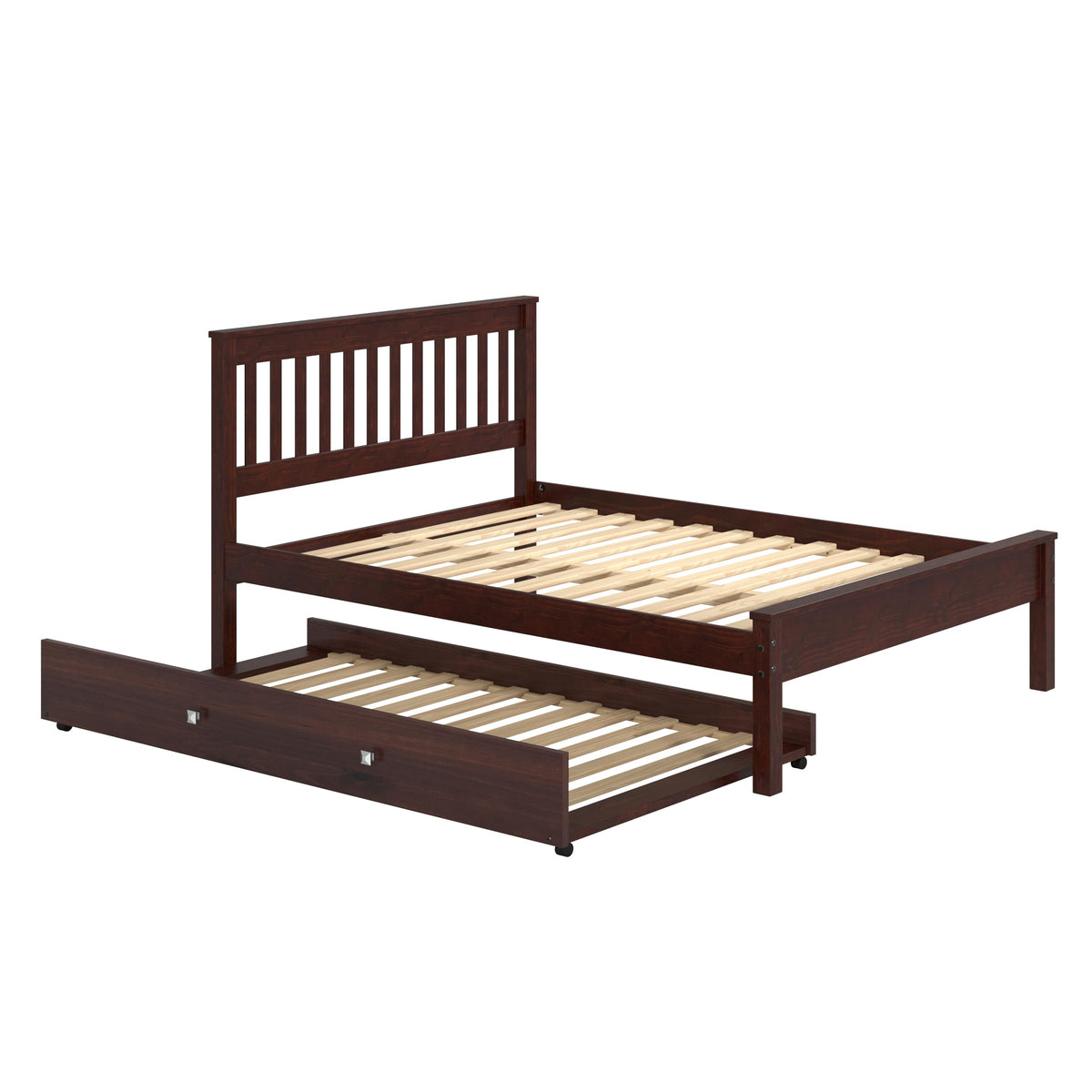 Donco Kids 500-Fcp_503-Cp Contempory Bed Withtrundle Bed, Full/Twin, Dark Cappuccino