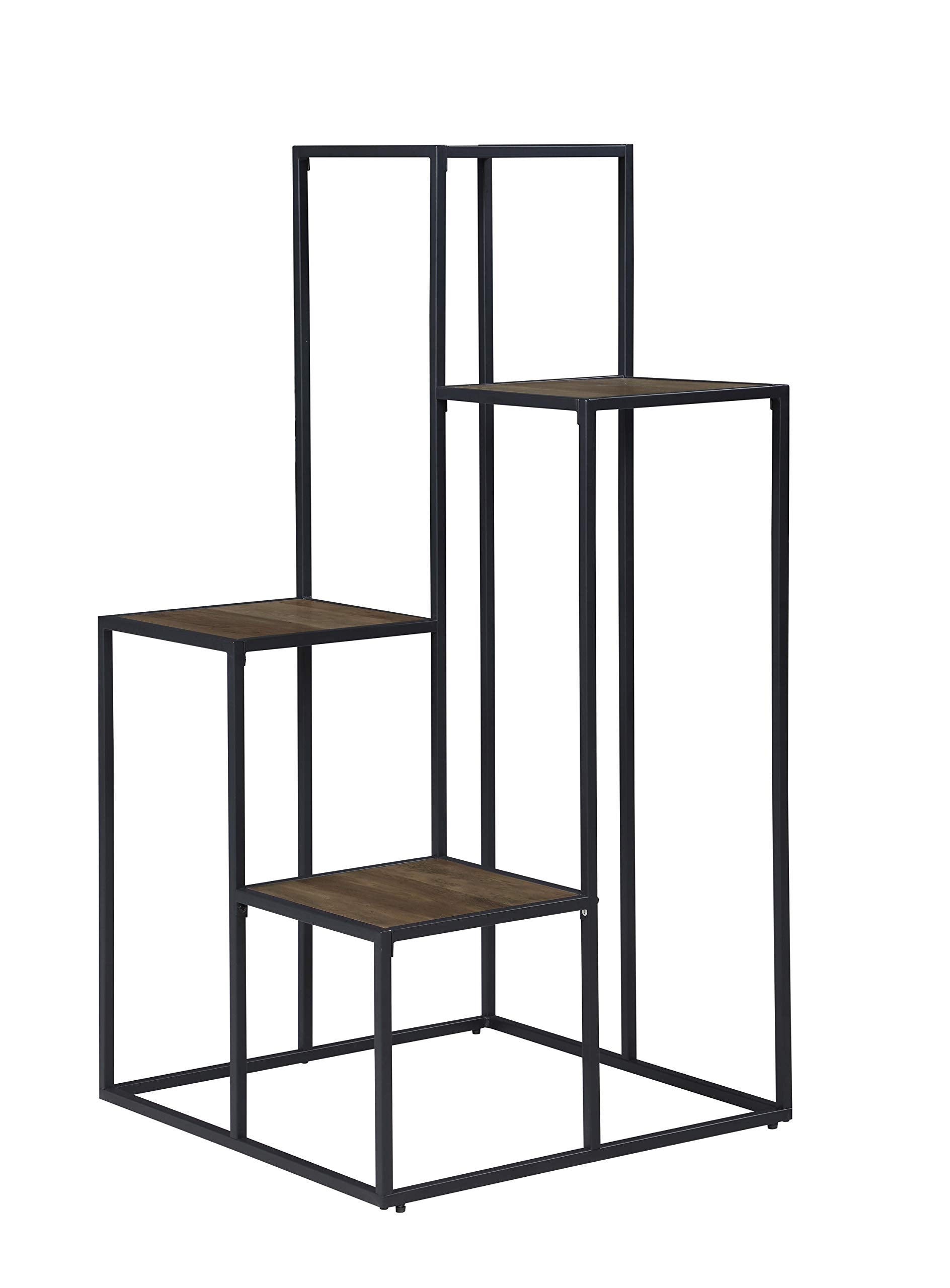 Coaster Home Furnishings 4-Tier Display Shelf Rustic Brown and Black
