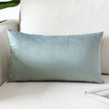Artscope Luxury Velvet Pillow Covers Super Soft Decorative Square Throw Pillow Covers Case Cushion Covers For Sofa Couch Bedroom Car Decor 12X20 Inch Light Grey