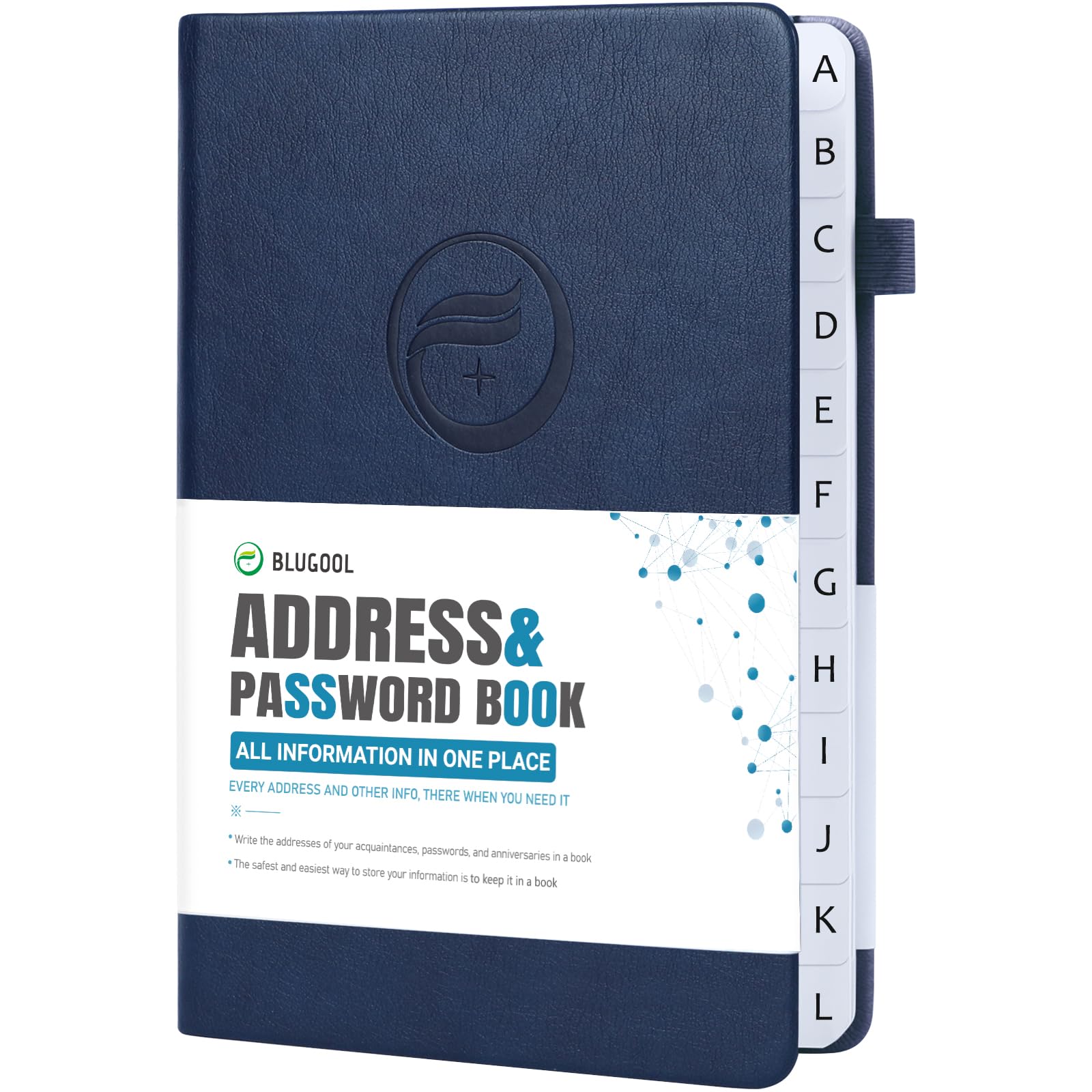 Address Book With Alphabetical Tabs, Hardcover Password Book, Address Organizer Keep Track Of Phone Numbers, Special Days, Birth