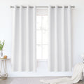 Keqiaosuocai Greyish White Curtains 72 Inch For Bedroom - Grommet Room Darkening Thermal Insulated Draperies For Living Room, 2