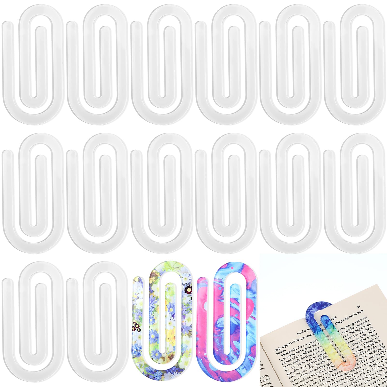 Fullhawl Sublimation Blank Acrylic Paper Clips Jumbo Paper Clips Heat Transfer Clip Sublimation Crafts For School Office Busines