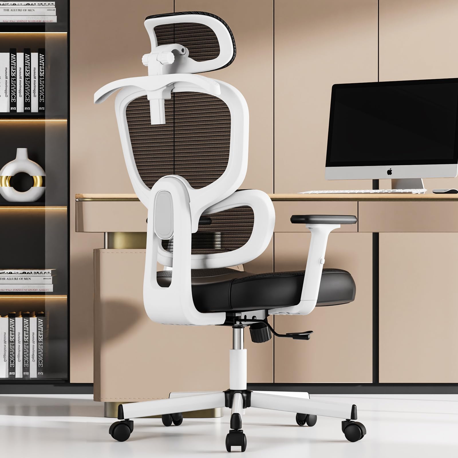 Office Chair, Ergonomic Desk Chair, High Back Desk Chair, Big And Tall Reclining Comfy Home Office Chair With Lumbar Support Bre