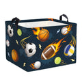 Clastyle Ball Kid Storage Basket Foldable Boy Toy Laundry Hamper, 36L Fire