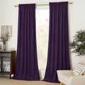 Nicetown Purple Blackout Curtains For Backdrops, Thermal Insulated Noise Reducing Velvet Curtains For Film, Extra Long Window Cu