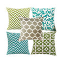 Vireo 100% Cotton Grey Ethenic Pattern Decorative Throw Pillow/Cushion Covers Set 16X16 Inchs Set Of 5 Pcs