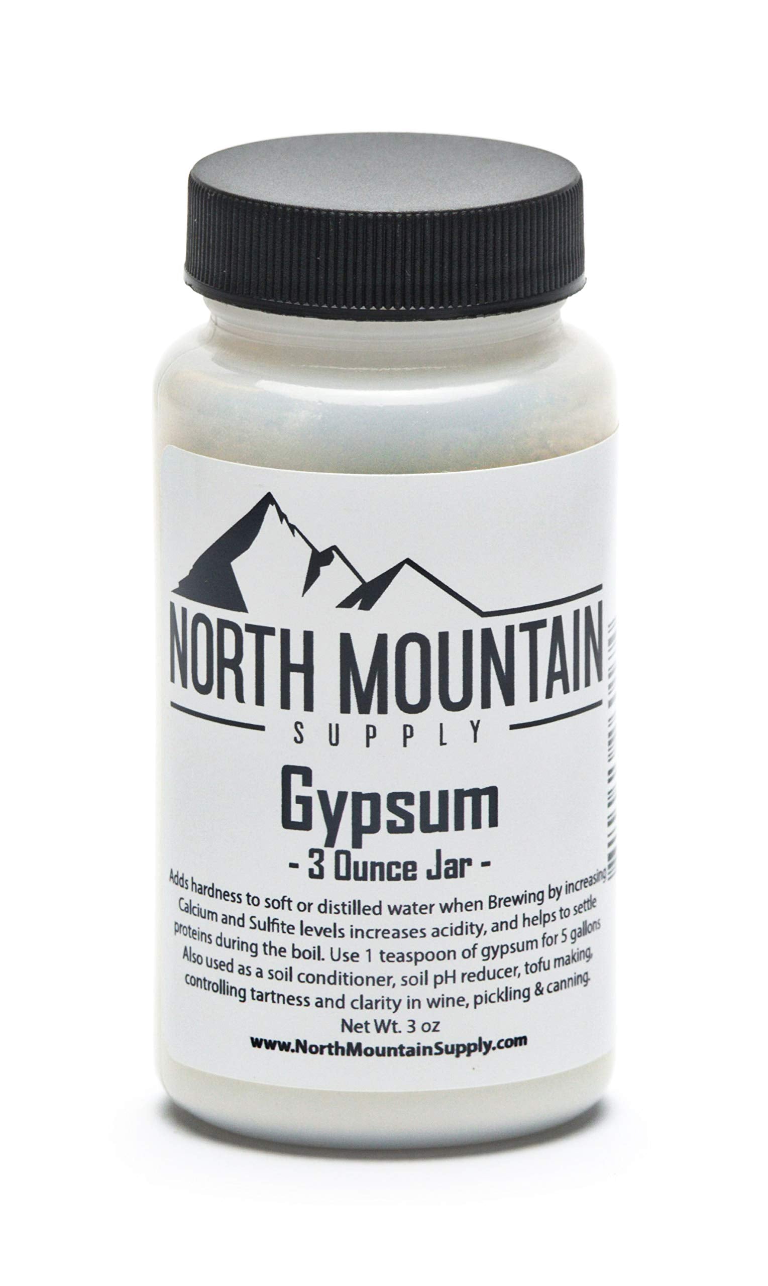 North Mountain Supply - Gy-3Oz Food Grade Calcium Sulfate (Gypsum) (3 Ounces)