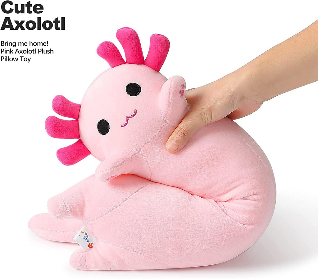 Peach Cat Pink Axolotl Plush Pillow Toy Cute Axolotl Stuffed Animal For Girls And Boys 34''