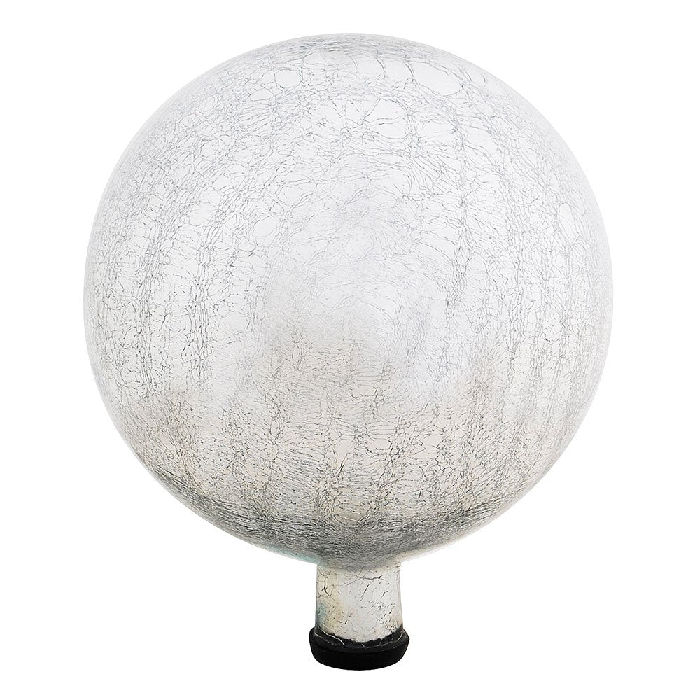 Achla Designs G12-S-C Gazing, Silver 12 Inch Glass Garden Globe Ball Sphere, 12