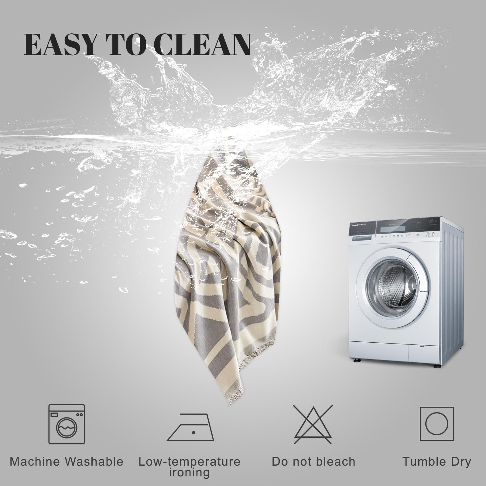 Handontime Grey Sofa Cushion Covers Boho Couch Sofa Covers Dog Couch Cover For Sofa Chenille Couch Sofa Slipcover For Pets Sofa Cover Thick Washable Sectional Slip Covers For Sofas/Couches 71' X134'