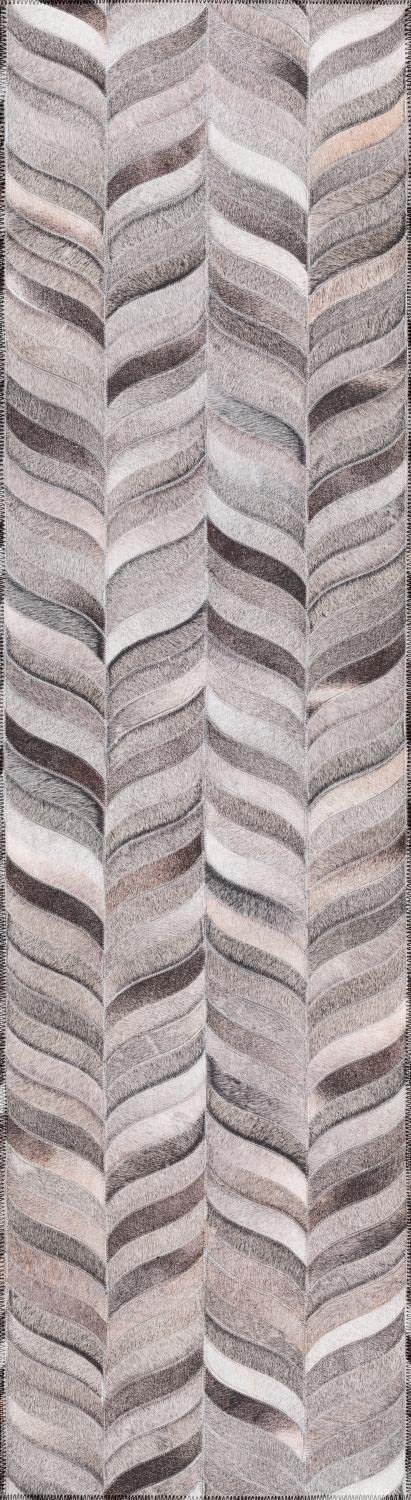 Addison Rugs Laredo Alr41 Gray Washable 2'3" X 7'6" Indoor Outdoor Hallway Runner Rug, Stain Resistant Washable Kitchen Area Carpet For Bathroom, Entry, Patio, Laundry And Bedroom Rug