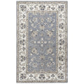 Rizzy Home Liberty Collection Gray Border Rug 2'6" X 8' Runner Contains Latex Wool Border Stain Resistant, Handmade 8' Runner Runner, Indoor Rectangle