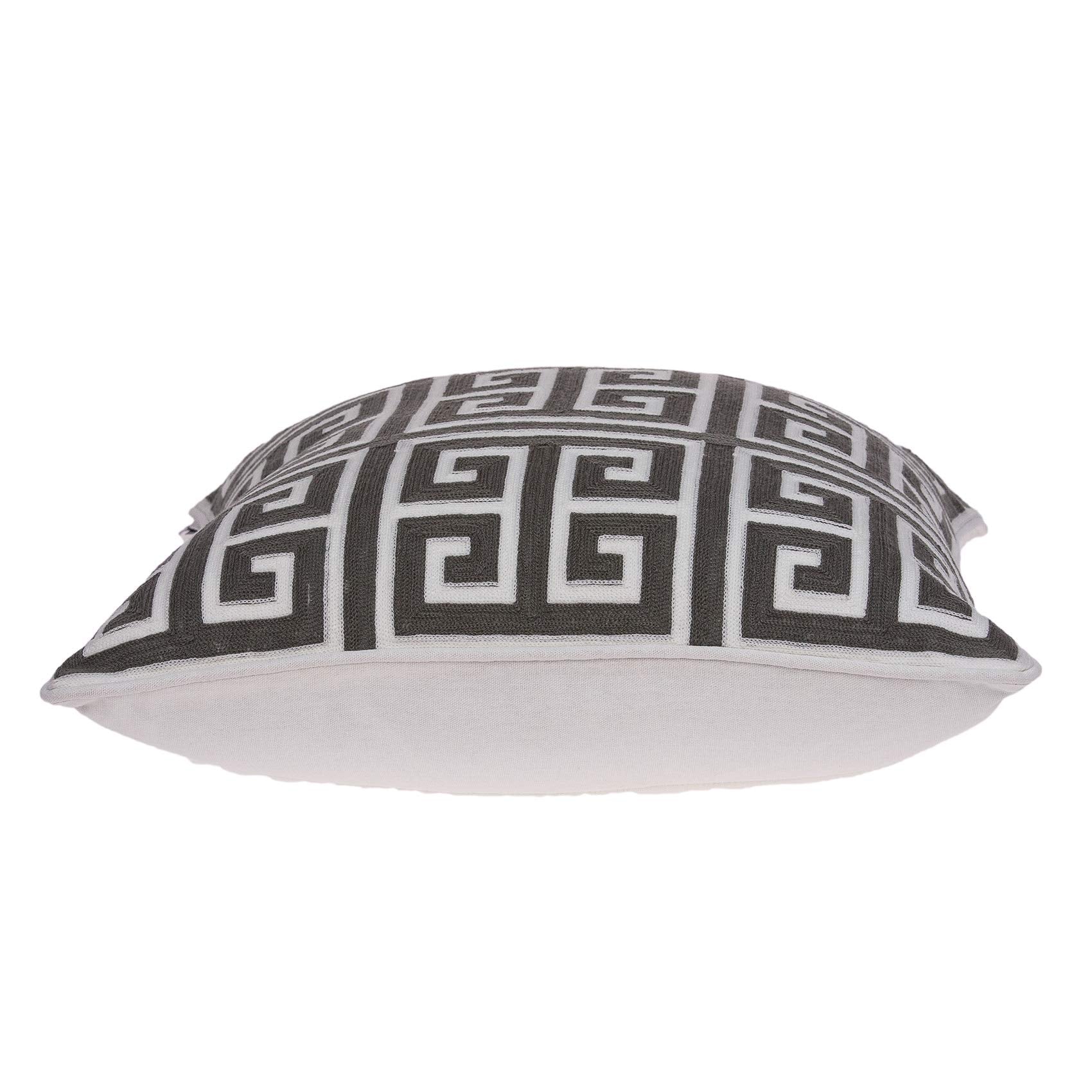 20' X 7' X 20' Cool Transitional Gray and White Pillow Cover with Poly Insert