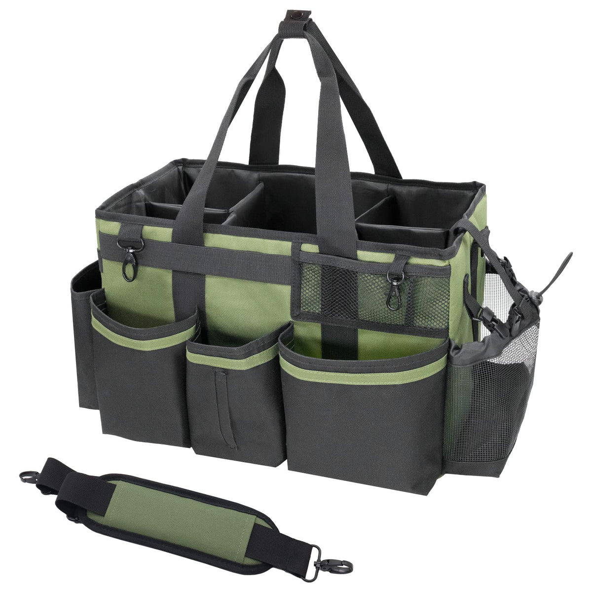 SCAVATA Wearable Cleaning Caddy, Cleaning Caddy Supplies Organizer with Handle & Shoulder Straps for Housekeepers, Under Sink & 