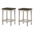 Furniture of America Lakeport Farmhouse Backless Wood 24 in. Counter Height Stool for Dining Room, Kitchen, Dark Walnut Brown an