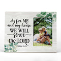 FONDCANYON As For Me And My House We Will Serve The Lord Joshua 24:15 Picture Photo Frame, Religious Scripture Picture Frames, C