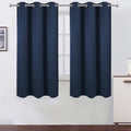 Lemomo Navy Blue Blackout Curtains 40 X 63 Inch Length/Set Of 2 Curtain Panels/Thermal Insulated Room Darkening Blackout Curtain