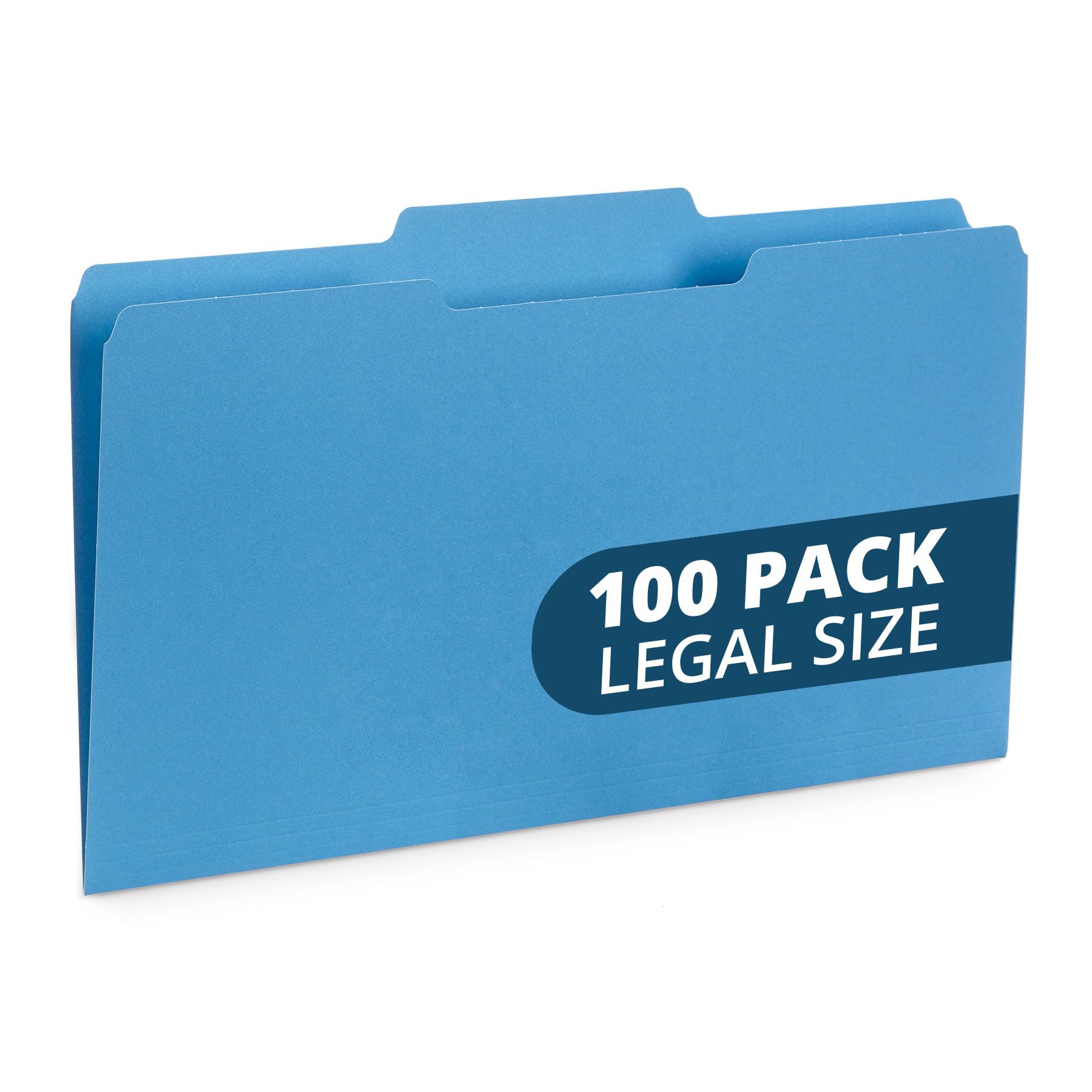 Blue Summit Supplies Blue Legal File Folders, Legal Size, 1/3 Cut Tab, Great For Organizing And Easy File Storage, File Folders
