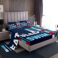 Feelyou Kids Swimmer Sheets Set Full Size Water Sports Theme Bed Sheet Set for Boys Girls Teens Swimming Lane Decor Sheets with 