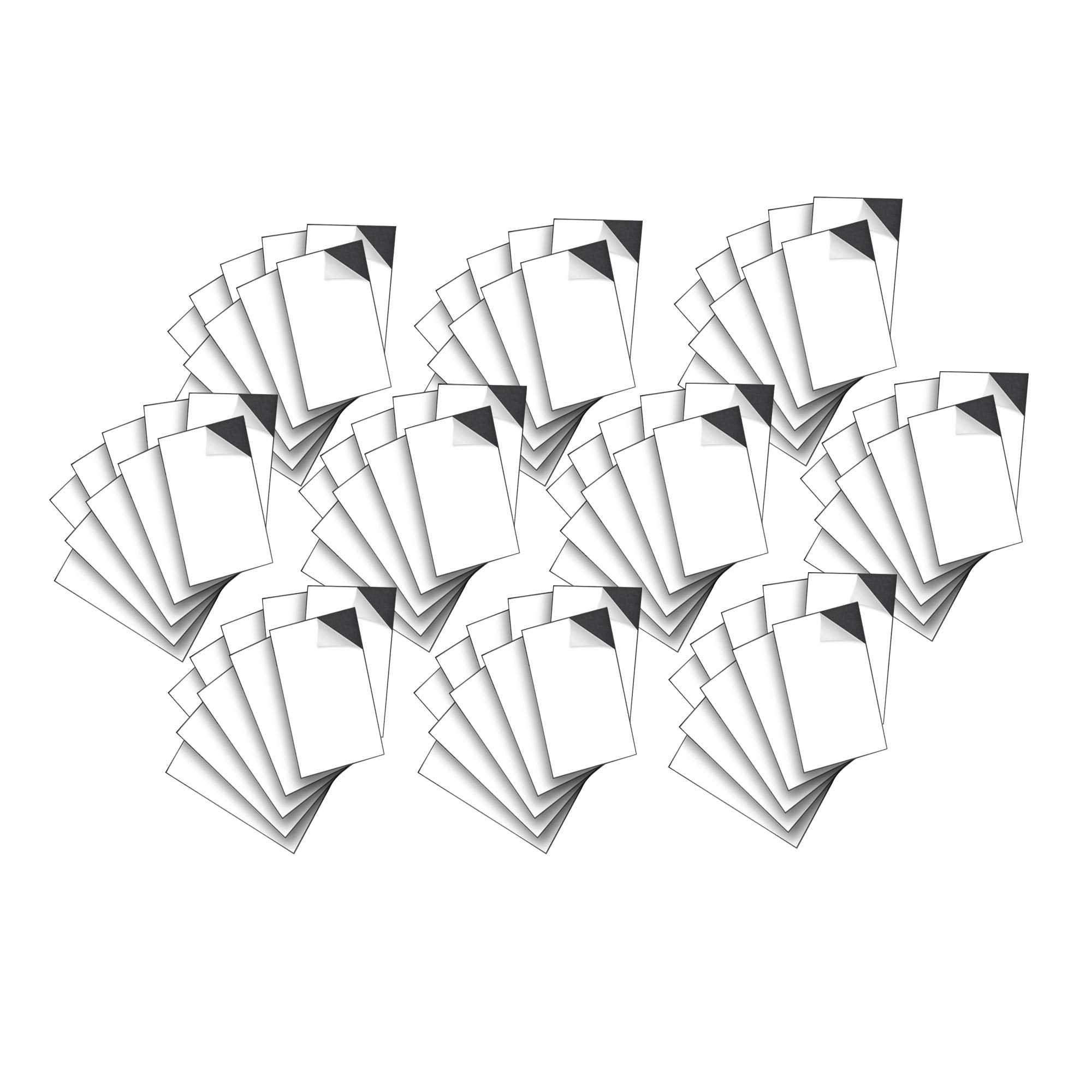 100 Pack Magnetic Business Card Magnet 2   X 3.5' Stick On Adhesive Backing Magnetize Metal Surface Peel And Stick For Real Est
