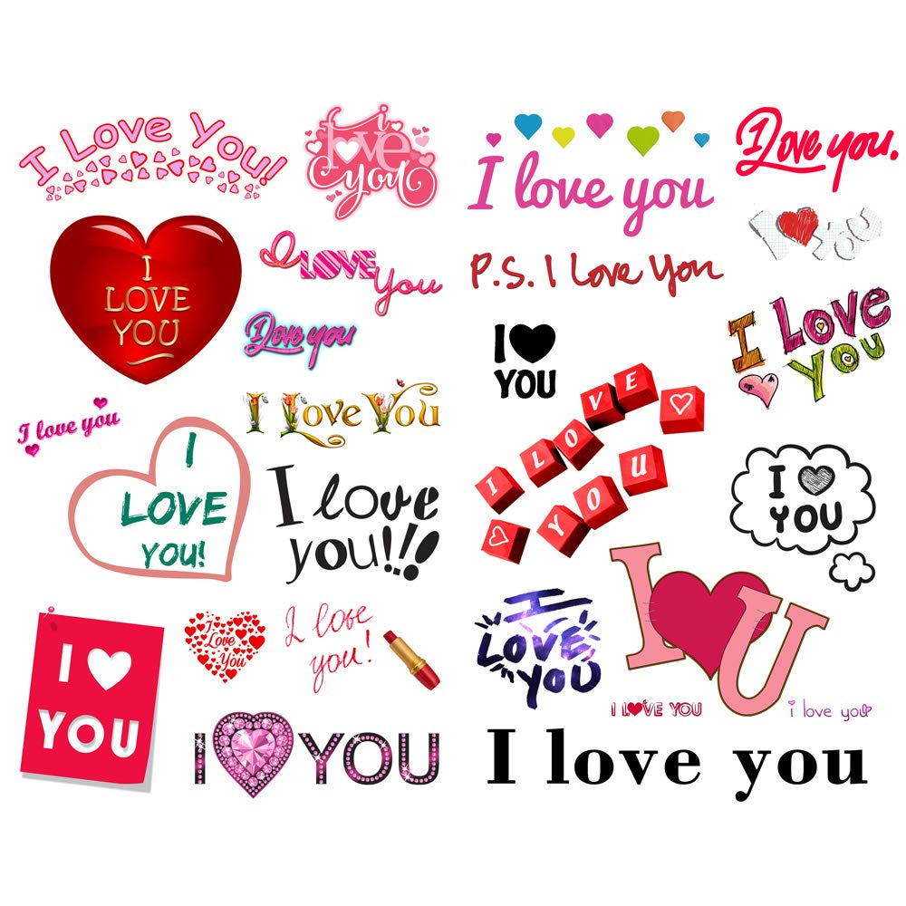 Seasonstorm Red Heart I Love You Words Aesthetic Scrapbook Collage Paper Journal Stickers Fancy Stationery Accessories Craft Art