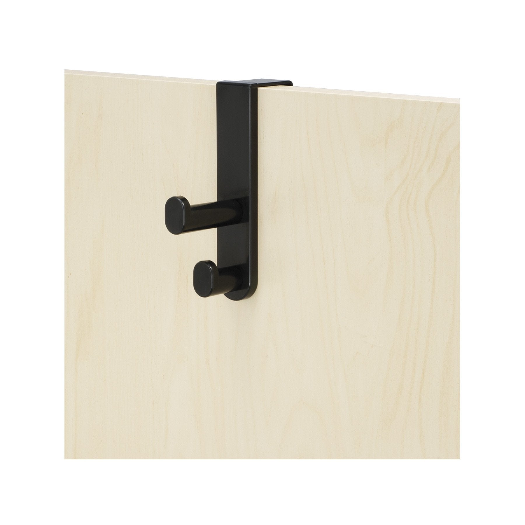 Safco Plastic Coat Hook - Over Door - Package Of 6 - Black