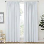 Nicetown Living Room Darkening Curtain Drapes - (Cloud Grey Color) W70 X L84, Set Of 2, Room Darkening Window Treatment Drapery Panels
