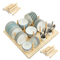 Wooden Pegboard Drawer Organizer for Kitchen  3 Pack Adjustable Drawer Organizer with 24 Pegs Wooden, Drawer Organizer Kitchen 