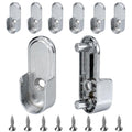 HDbonemu 8Pcs Closet Rod Bracket 15mm x 30mm Oval Closet Rod End Supports (Single Hole) with Rear Facing 6.5mm Pins