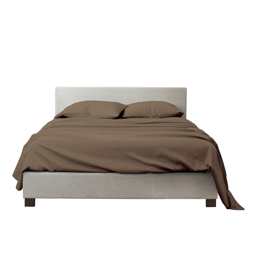 Mygiza Sheets,100% Giza Egyptian Cotton Sheets-California King Size Giza Cotton Sheets Set To Fit Upto 18 Inches Deep Mattress (4 Pcs) Taupe