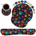 Keyboard Wrist Rest And Mouse Pad Wrist Rest Support Set With Coasters, Non-Slip Pu Base For Gaming And Office, Comfortable & Li