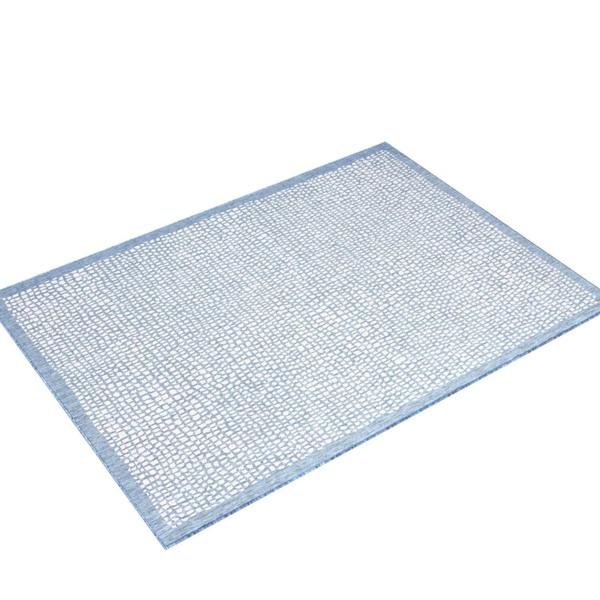 Tommy Bahama Marlin Blue Indoor/Outdoor Area Rug, 5'3x7'3, Transitional Design, Durable for Home and Patio