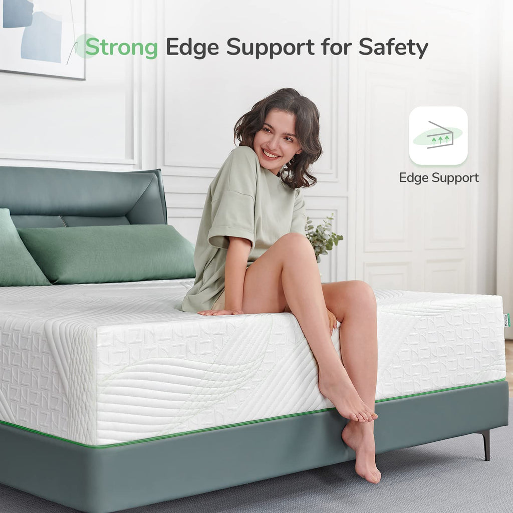 Novilla King Size Mattress, 12 Inch Gel Memory Foam Mattress King, Mattress In A Box For Back Pain Relief, Medium Firm Mattress