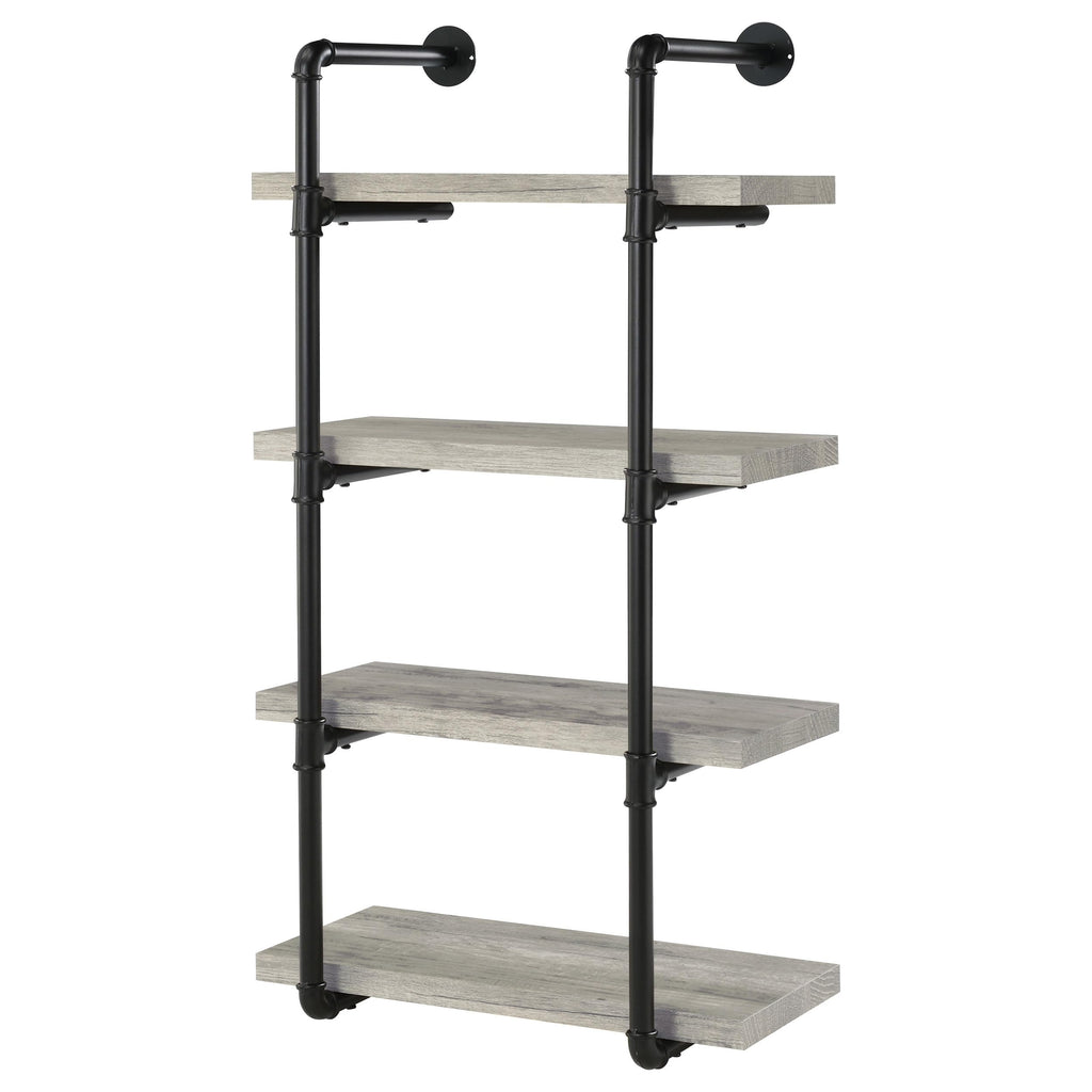 Coaster Home Furnishings Elmcrest 24-inch 4-Shelf Wall Bookshelf Grey Driftwood