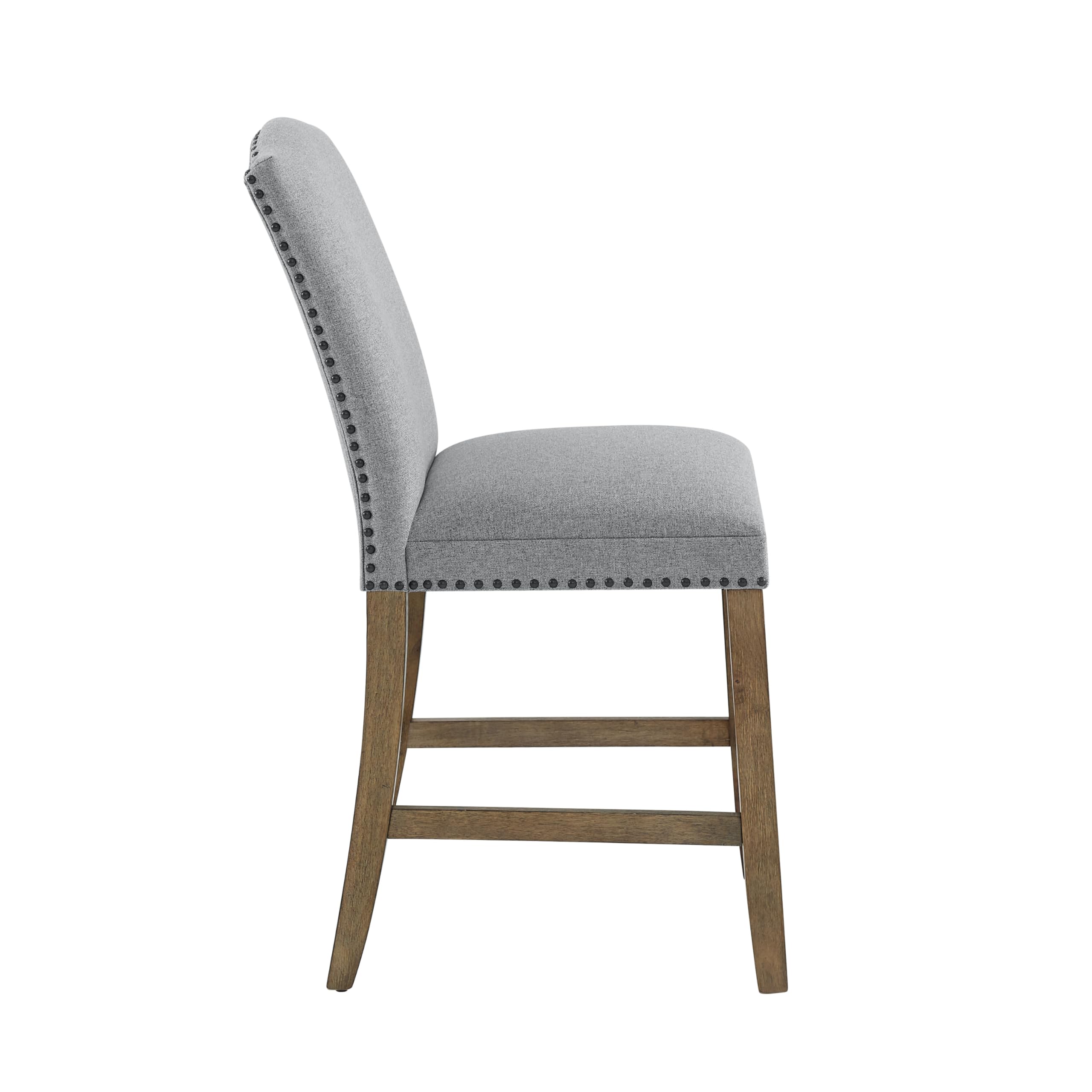 Steve Silver Furniture Grayson Gray Marble Counter Table Set 5pc, Rectangular Gray 860-Inch Marble Table with 4 Upholstered Counter Chairs, with Bottom Storage, 60&quot; L x 40&quot; W x 36&quot; H, Grey