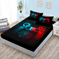 Hosima Gaming Bedding Gamepad Fitted Sheet Twin Size And Gamer Bedding Sets For Boys Used To Gamer Room Decor,1 Fitted Sheet+2 P