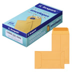 Xxcxpark 500 Pcs #3 Coin Envelopes, 2-1/2    X 4-1/4    Inches Brown Kraft Envelopes Classic Small Parts Envelopes With Self Adh