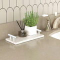 XZHXFX Guest Towel Holder Tray for Bathroom,Marble Tray with Handles -Napkin Holder for Bathroom & Kitchen - Bathroom Tray -Toil
