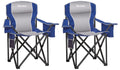 VOYSIGN Padded Camping Chairs for Adults, Oversized Folding Outdoor Chairs, Weight Capacity 475lbs, with Cooler Bag, Cup Holder,