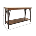 Intercon The District 50" Wide Sofa Back Table, Copper