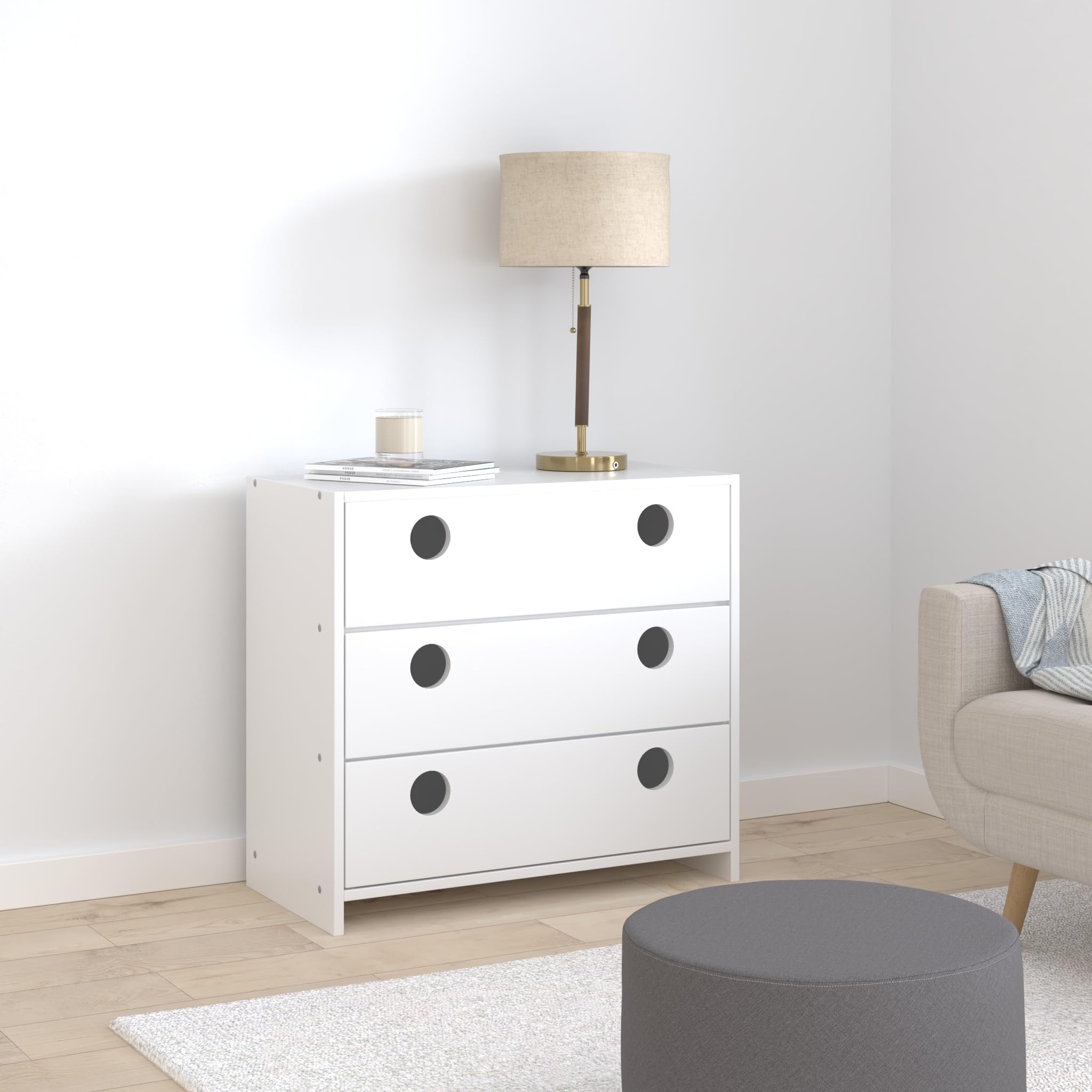 Donco Kids Circles 3 Drawer Low Loft Chest
